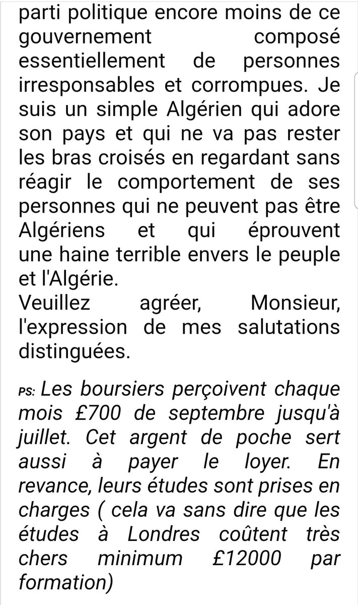 MerouaneAbed's tweet photo. Cher @Djerad_ ou @AzDjerad quel commentaire faites-vous par rapport à ces accusations portées contre vous en 2008 ? Vos fils ont bel et bien bénéficié de bourses pour étudier en Angleterre, les méritaient-ils ? Ils étaient certes sympa au CEM mais pas brillants #djerrad #Algerie https://t.co/BMzelEgZGg