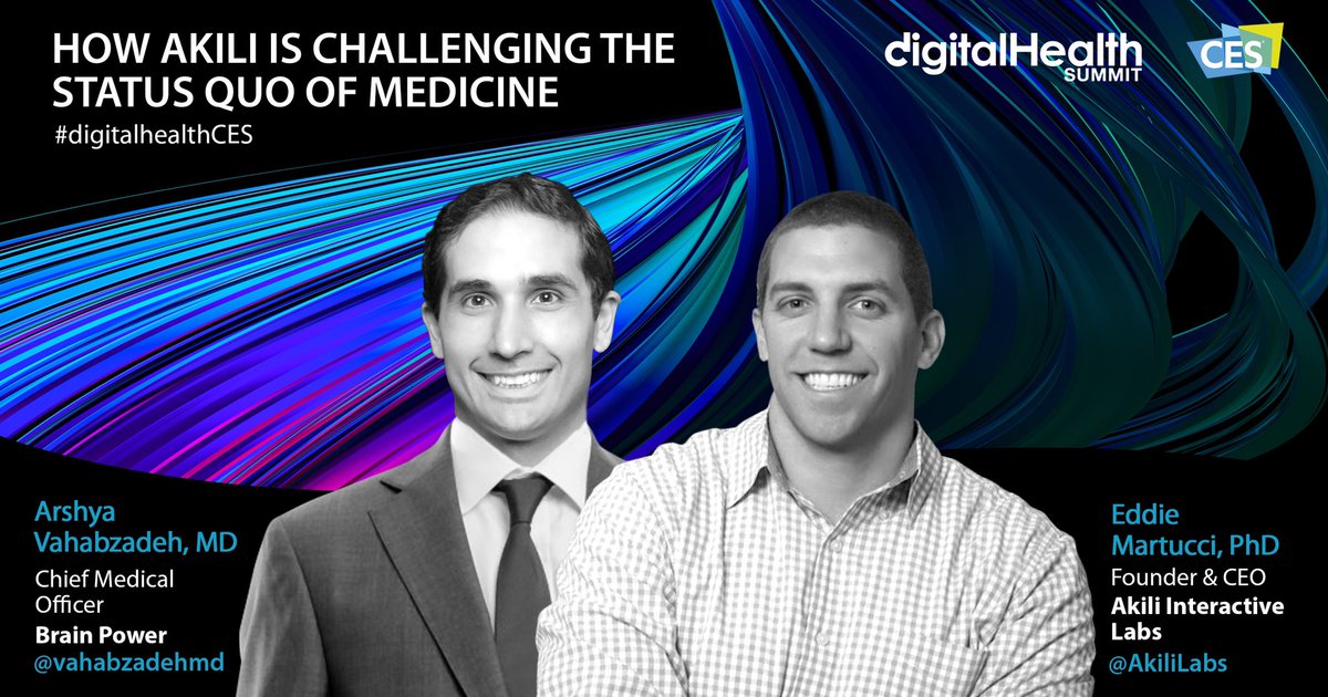Arshya Vahabzadeh MD (@vahabzadehmd) on Twitter photo Looking forward to catching up with <a href="/EddieMartucci/">Eddie Martucci</a> of <a href="/AkiliLabs/">Akili</a> to hear about the future of digital medicine at #ces2019 <a href="/dhsummit/">DigitalHealthSummit</a> Looking forward to catching up with <a href="/EddieMartucci/">Eddie Martucci</a> of <a href="/AkiliLabs/">Akili</a> to hear about the future of digital medicine at #ces2019 <a href="/dhsummit/">DigitalHealthSummit</a>