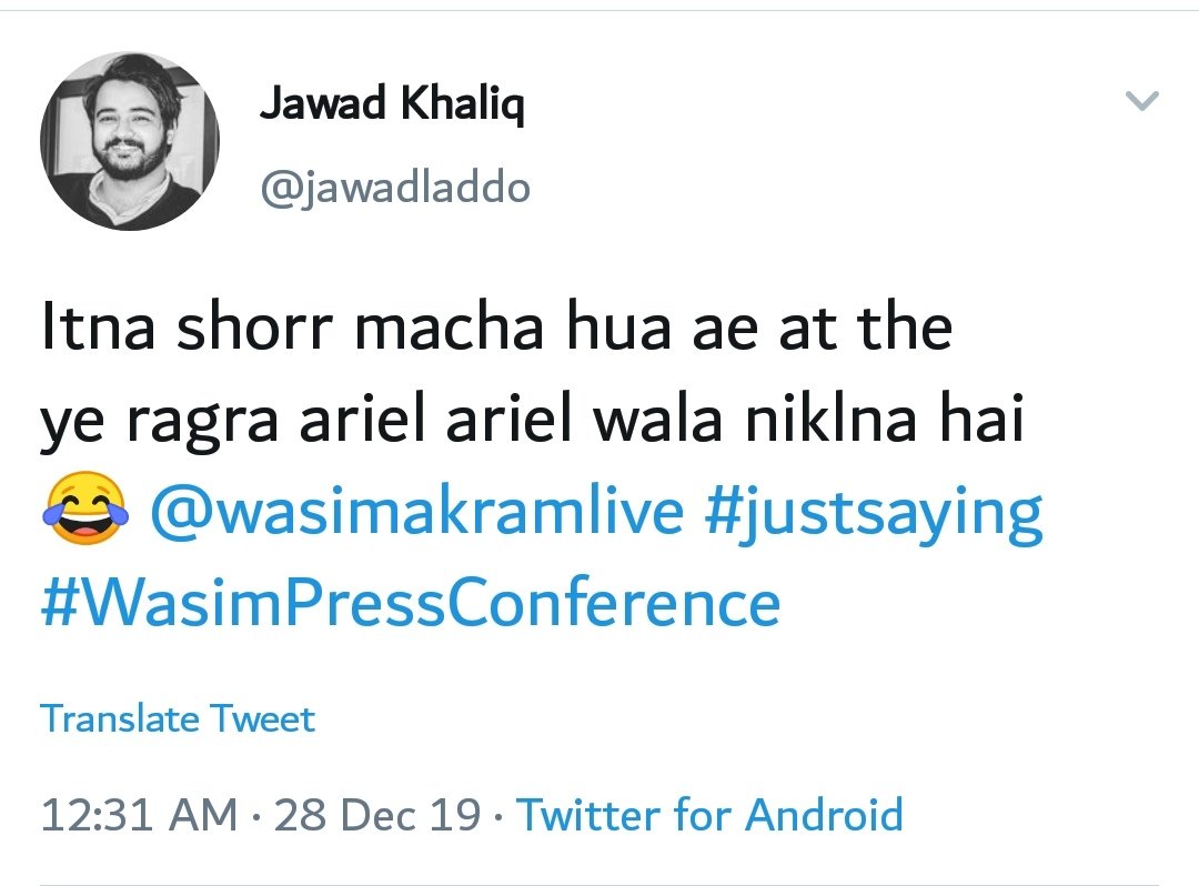 jawadladdo's tweet photo. So i predicted it absolutely right @wasimakramlive  #WasimPressConference #arielragra https://t.co/hbplJCjFLf