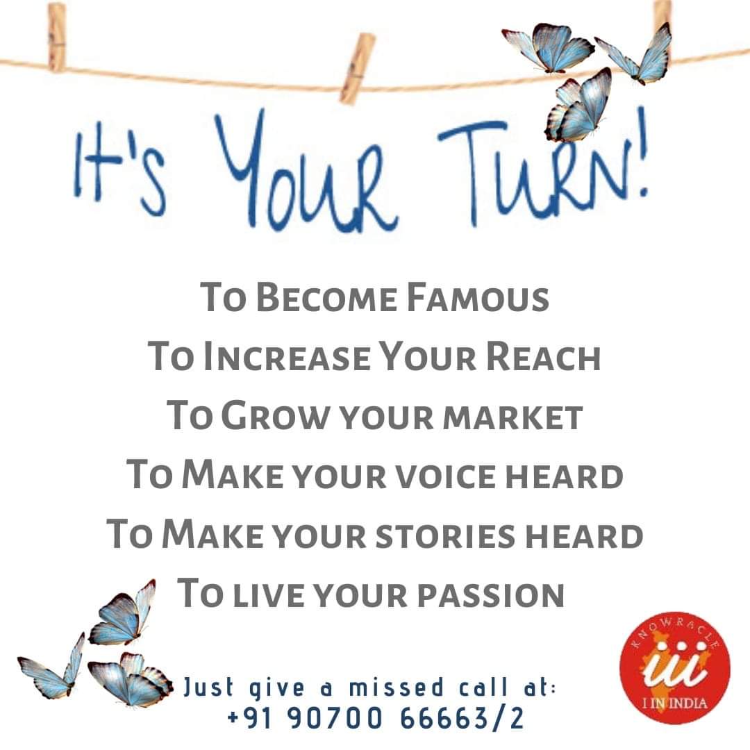 knowracle_iii's tweet photo. Dont Miss this opportunity to *Show Your Best* to the world!!

The opportunity is knocking at your door &amp; it doesn't knock twice

Just give a missed call at:
+91 90700 66663/2

@InnovationIndia
@BatraManik1
@hathyogi1
@hvgoenka
#India
#KnowracleIII
#Achievers
#success
#motivation https://t.co/f21BAEYOsV