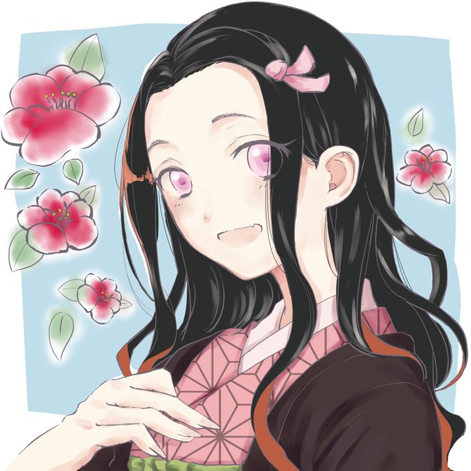 KUROZUKI☪︎さんがTwitterに投稿した竈門禰豆子(鬼滅の刃)のイラスト。