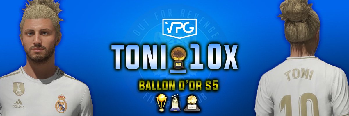 🏆| VPG | Season 5 | Ballon D’or Winner 

👑| <a href="/Toni_10x/">Toni_10x</a> 🇩🇪 

🇩🇪| The best player in the world right now in Pro Clubs is Toni, he was won a lot of trophies and helped his team win games when it mattered.

#ProClubs #Toni #VPG #FIFA20