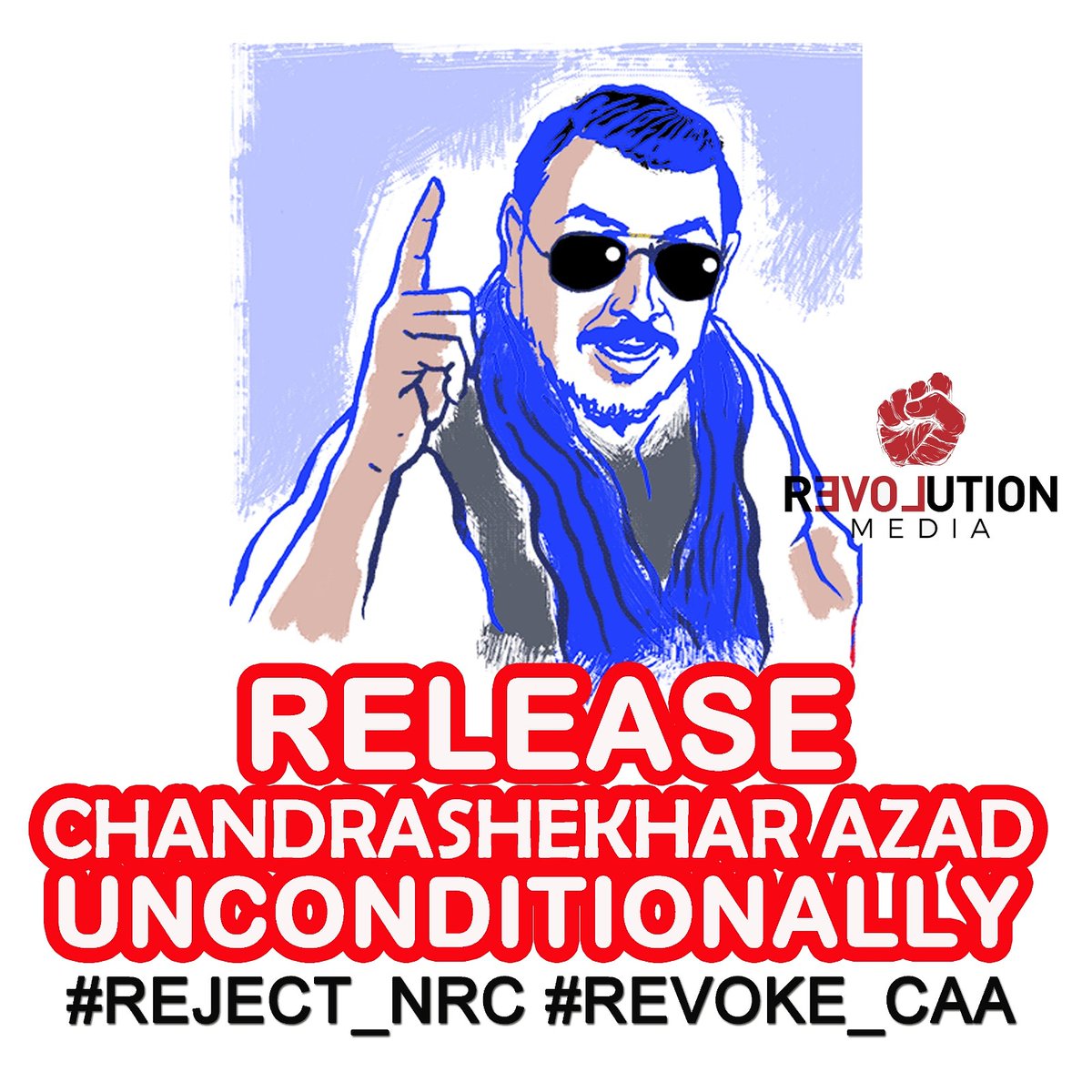 RevolutionMedi9's tweet photo. Release Chandra Shekhar Aazad Unconditionally.
@BhimArmyChief 
#Reject_NRC #Revoke_CAA
#indiaprotests https://t.co/dElOEUATdJ