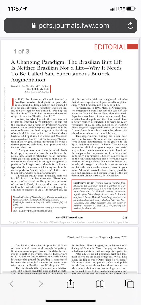 DrRodRohrich's tweet photo. Stay safe #stayscutaneous in #buttockaugmentation @DrRodRohrich @prsjournal #drdandelvecchio https://t.co/vlutFO9kZl