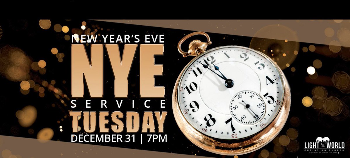 LoveLWCC's tweet photo. Join us this Tuesday for our New Year’s Eve Service starting at 7 pm! https://t.co/aJYI6RLzS4