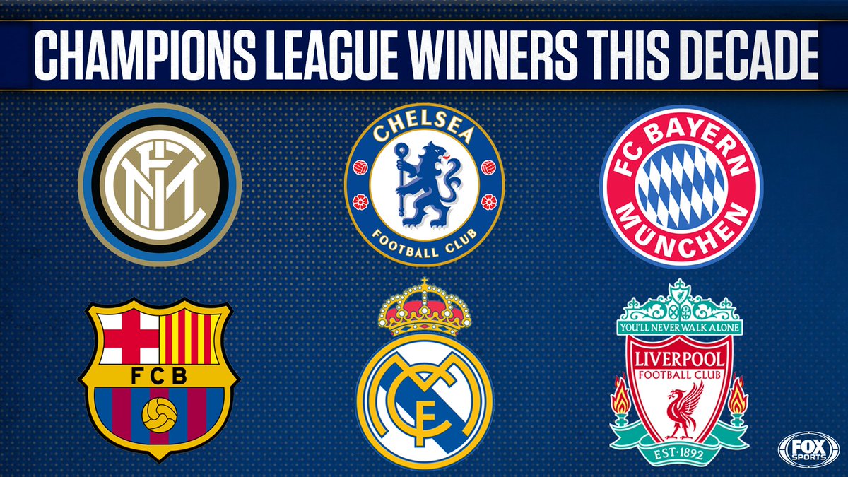 FOXSoccer's tweet image. RT if your team has won the Champions League this decade. 🏆🙌