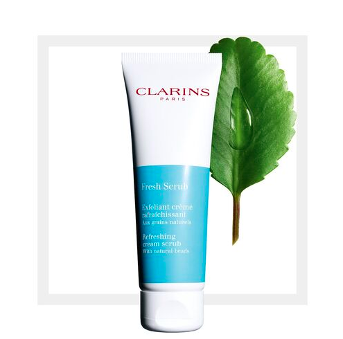 I'm giving away Clarins' Fresh Scrub on Twitter. It's a refreshing cream-gel scrub that instantly exfoliates and helps smooth the complexion. To enter, RT &amp; follow <a href="/davelackie/">dave lackie</a>