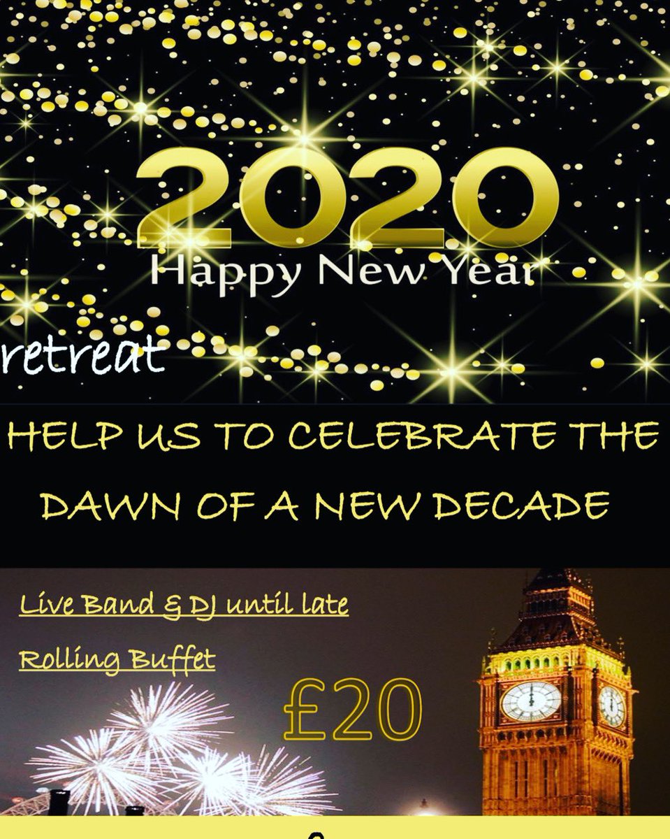 RetreatUK's tweet photo. No plans for New Year’s Eve yet... fear not, we have you covered! 

Bar tickets are £20 for 2️⃣0️⃣2️⃣0️⃣!!! 

Ring in the dawn of a new decade 🍾 🎆 https://t.co/BfxxociDIw