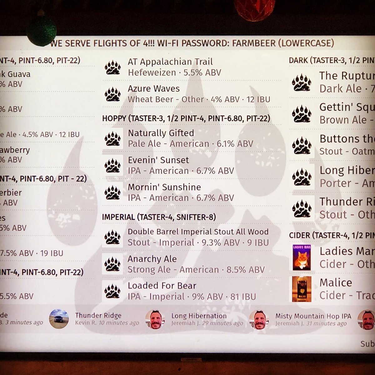 Beautiful day to attend “Hawaiian Christmas on the mountain” <a href="/BearChaseBrew/">Bear Chase Brewing Company</a> So many great beers on tap, plus wine, cider, and live music! #loudounlibation #bearchasebrewer #drinklocal