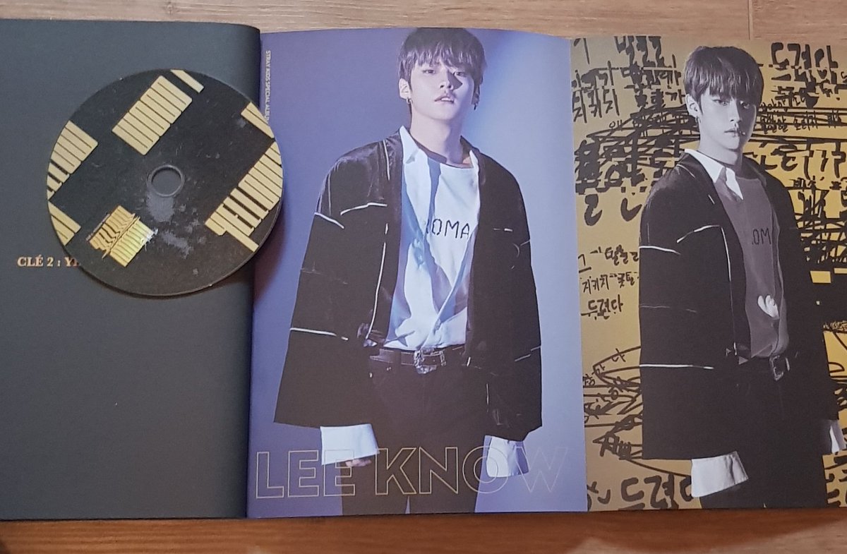 Stray Kids - Clé 2 : Yellow WoodPhotocards : Hyunjin, Felix, I.NFirst Page : Lee KnowFavorite Song : Mixtape #1