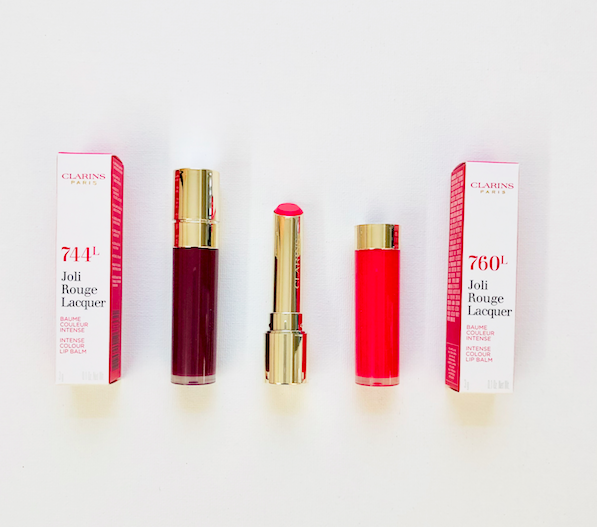 Clarins combines the best of lip balm technology with the vibrancy of luxe lipsticks in its Joli Rouge Lacquer. I'm giving away shades "plum" and "pink cranberry". To enter, follow <a href="/davelackie/">dave lackie</a> + <a href="/NinaWestbury/">Nina Westbury</a> &amp; RT
