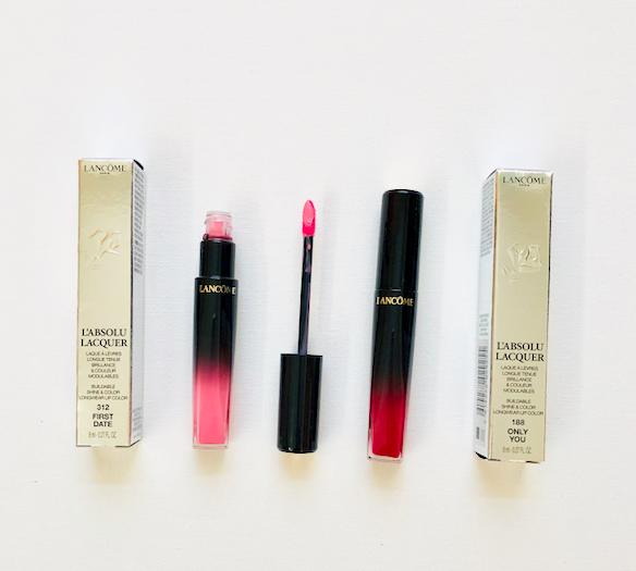 davelackie's tweet image. Today's luxe beauty giveaway is Lancome L'Absolu Lacquer Liquid Lip Colour in First Date and Only You. Perfect shade for day and for evening. To enter, follow @davelackie &amp;amp; RT