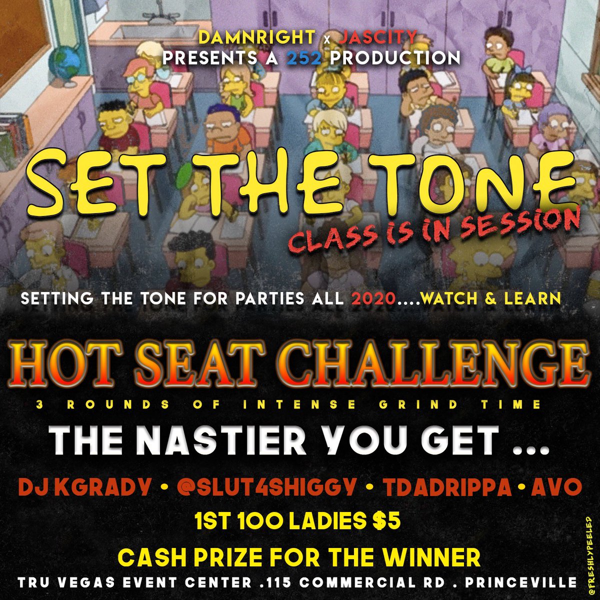 mrdamnright_'s tweet photo. Gotta begin my year in the
 BEST AREA CODE 😈

SET THE TONE : CLASS IS IN SESSION 🥴 

HOT SEAT CHALLENGE 🔥😓
#HOTSEAT252 

THIS PARTY WILL BE EPICCCC 

RETWEET IF YOU NOT MISSING THIS ONE 

https://t.co/Jei7lF7Xff https://t.co/DIJUdvUc0u