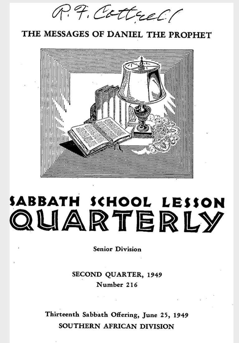 Primeira lição sobre Daniel (1895).
Segunda lição sobre Daniel (1904). Terceira lição sobre Daniel (1949).
Quarta lição de Daniel (1985).
Quinta lição de Daniel (2004).
Sexta, atual e espero que última lição de Daniel (2020).