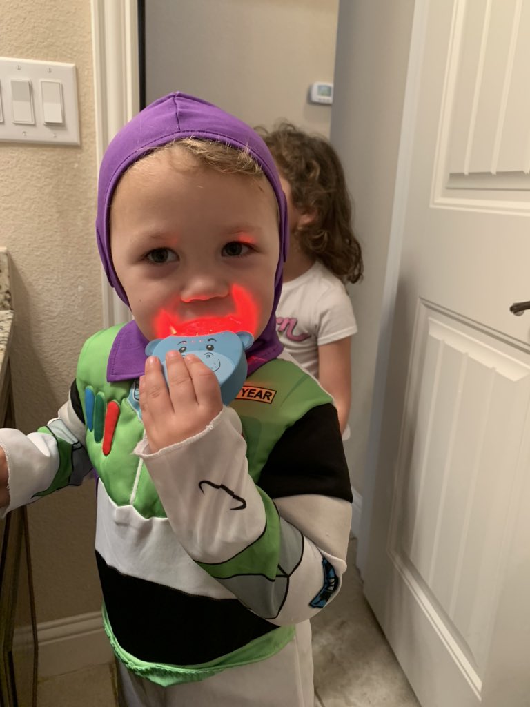cheerbuddy's tweet photo. Even Buzz Lightyear needs clean teeth!  @AutoBrush Best Christmas present!   They want to brush!! https://t.co/pA6yJDnCA3