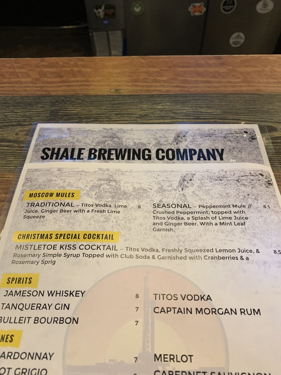 4cinnamon_ro's tweet photo. Finally made it to @ShaleBrewing Nice Place, friendly staff, good beer &amp; cocktails. Had to get the “Mistletoe Kiss Cocktail!”😋Holiday Break Cheers! @scottparis @lukelachance_ @architextbry @SamMattoni @CLEsportsfan_ @JanetGugliotta @caseyoakdale81 @nitchhole @bambors @SirYacht https://t.co/rQyfZXFMd2