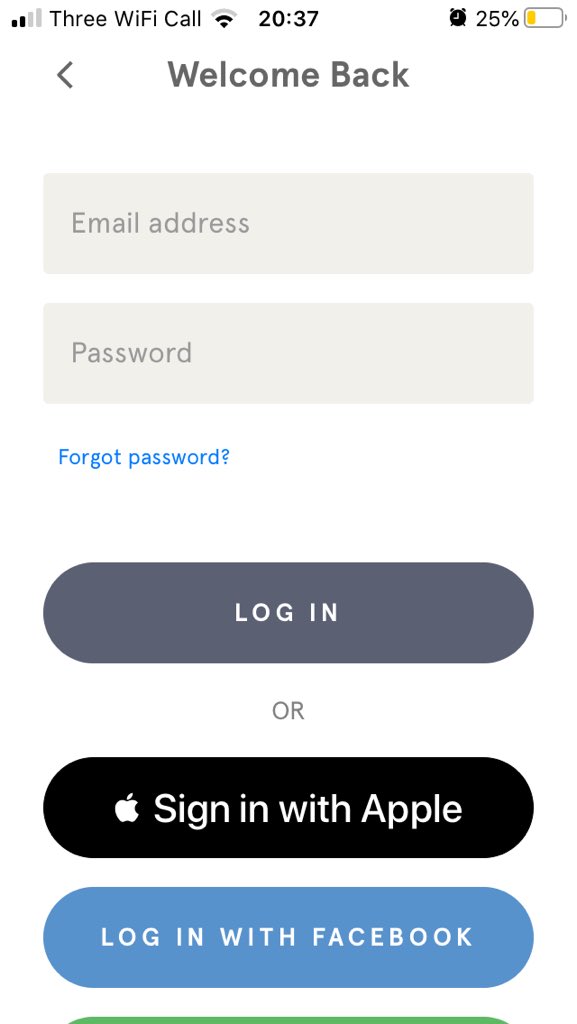 carlyd_s's tweet photo. @Headspace I can’t scroll the screen to log in with Spotify and it won’t let me log in with anything else. Can you help? https://t.co/wCs2r8O6ik