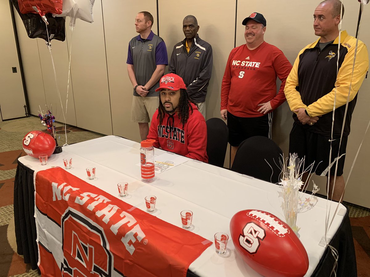 Keon Caudle signs with <a href="/PackFootball/">NC State Football</a> .  #GoPackGo