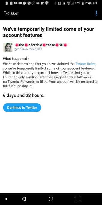 Sooo ya girl is currently on a 6 day suspension because some catfish cunt got upset with me I'm so.pissed<a href="/tag/nsfw"class="tags"><span>#nsfw</span></a><a href="/tag/sexworker"class="tags"><span>#sexworker</span></a><a href="/tag/sellingnudes"class="tags"><span>#sellingnudes</span></a><a href="/tag/buyingnudes"class="tags"><span>#buyingnudes</span></a>