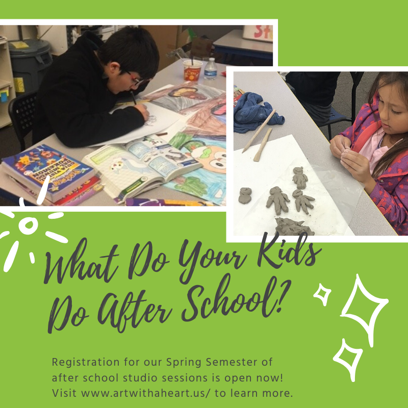 ArtWithAHeart2's tweet photo. Don't forget! We offer weeknight studios on Tuesdays, Wednesdays, and Thursdays. Enroll your artists today -- classes start at the end of January! https://t.co/q5OQQx7cmf