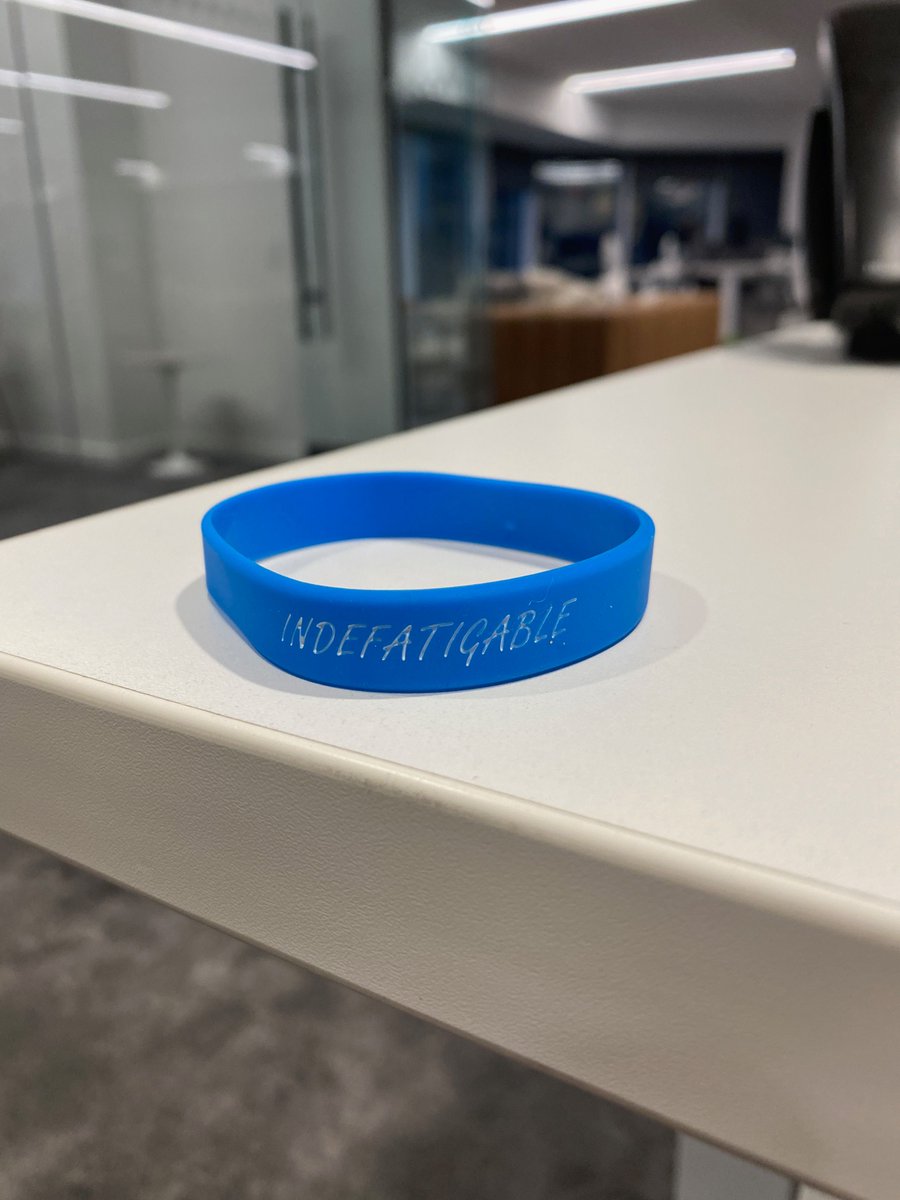 Spotted in the @NYTimes. Is it me or have I been seeing the word #Indefatigable trending? It’s a CLEAR value and on our recognition bracelets.