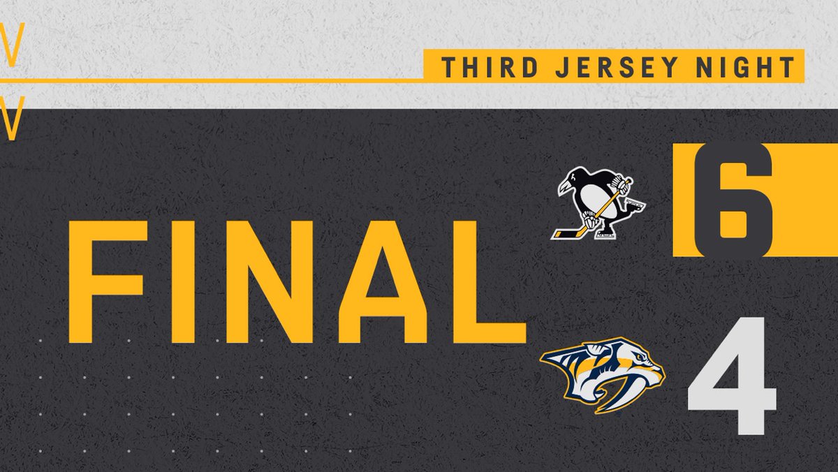 penguins's tweet photo. PENG-WIN OVER NASHVILLE AGAIN! https://t.co/97lpFBMJM6