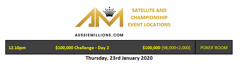 Aussie Millions tweet media