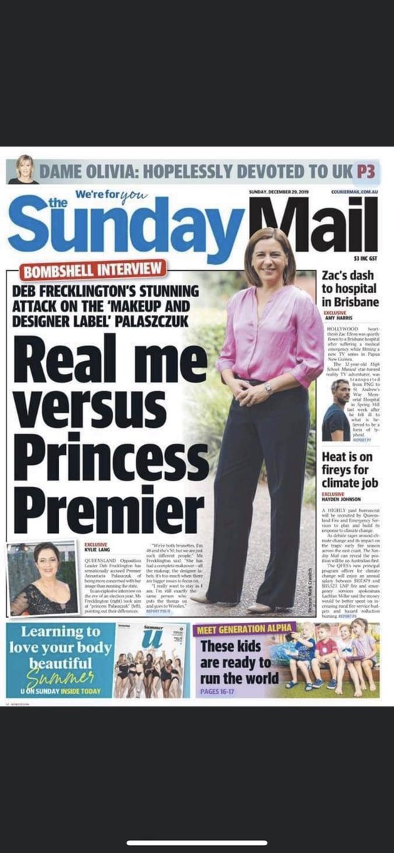 DebKilroy's tweet photo. Ms Frecklington you must understand it’s more than just voting for a woman like you It’s whether you as a woman upholds or dismantles patriarchy? After the front page you certainly showed your hand that you uphold patriarchy #lnpshame Bootlicker of the patriarchy @DebFrecklington https://t.co/CBDF0iZiv5