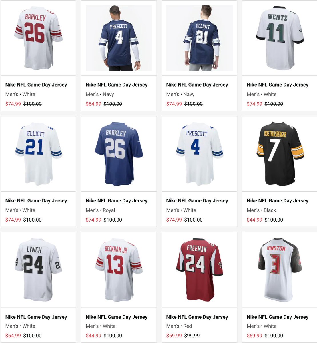 official nfl game day jerseys