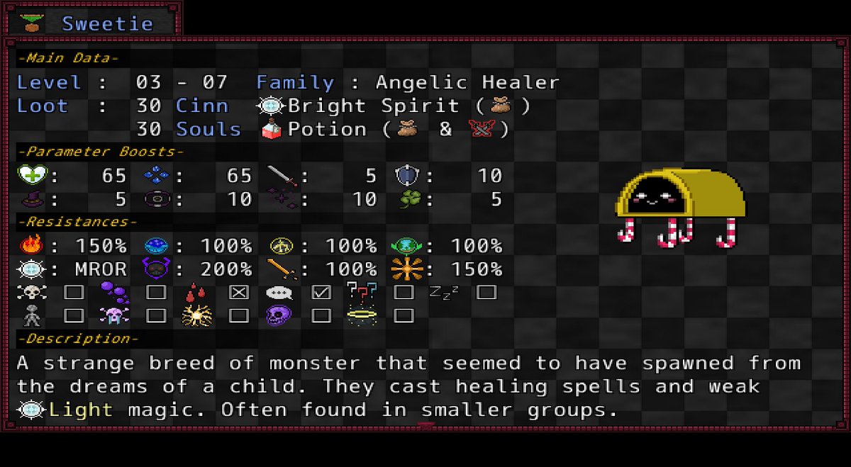 TNB_Development's tweet photo. I don't know about you, but I suddenly got a craving for some sweets. Let's go and get some!

Monster Sprite by @KajiAtsui

#pixelart #indiedev #rpgmaker #thenovabloodline https://t.co/L9XsaVe1uo