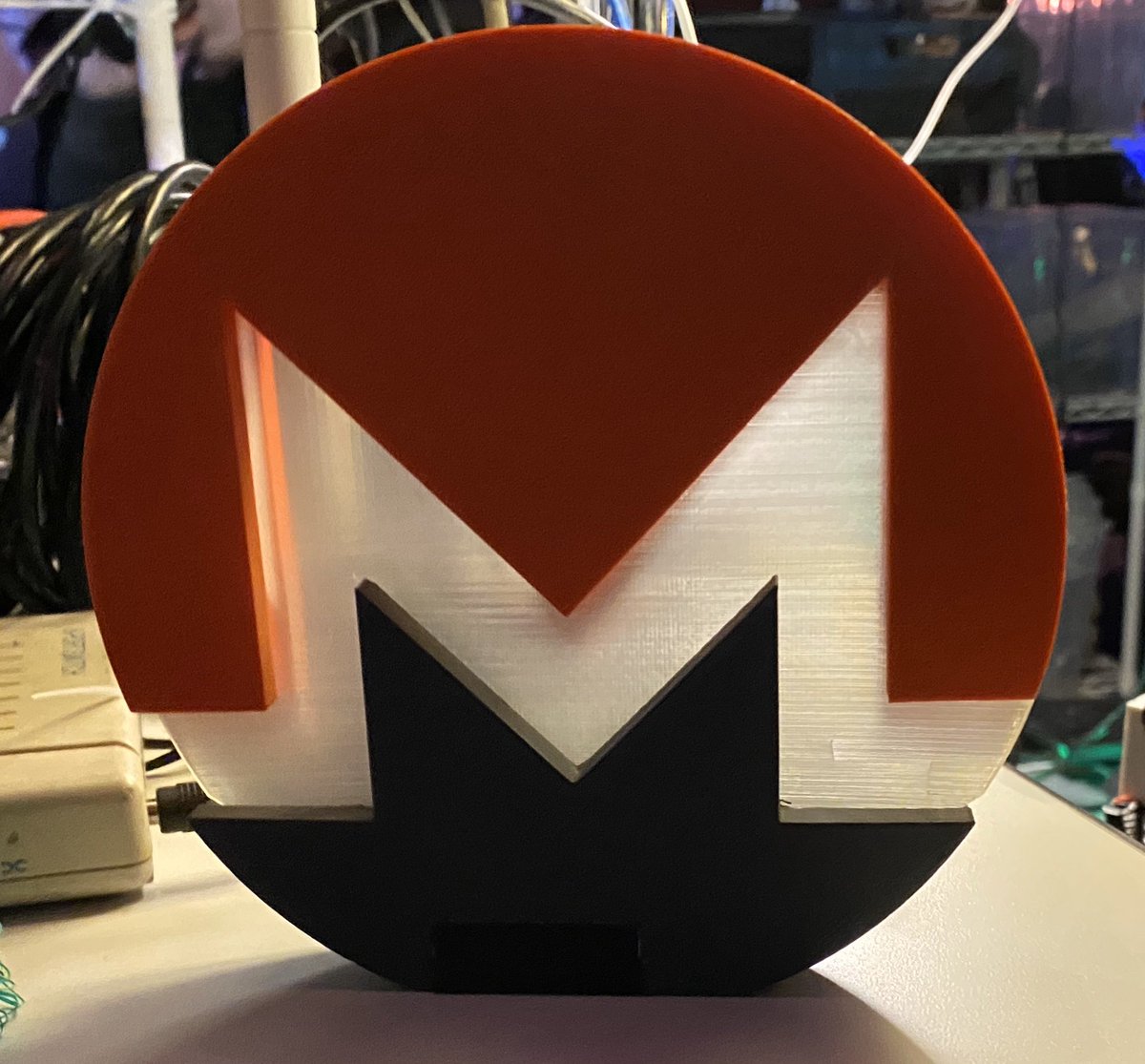 fluffypony's tweet image. 3D printed Monero logos are the new hotness.