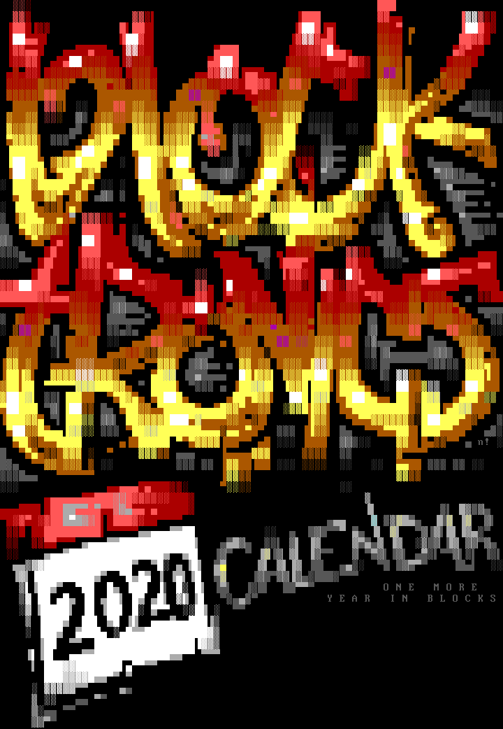 The Holidays are over and 2020 is at the horizon. But fear not, as we've got you covered through the next year with out new ANSI Art calendar. Get a head start and download it from 16colo.rs/archive/2019/b…

#ansiart #ansi #textmode #art #demoscene #calendar #newyear