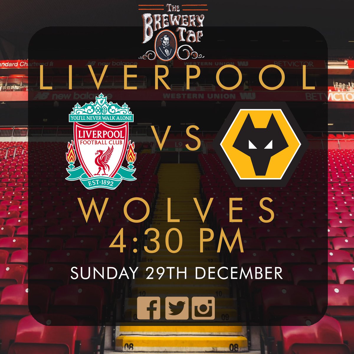🔴⚽️Super Sunday⚽️🔴⠀⠀⠀⠀⠀

Open from 12pm tomorrow showing the best of the live sport!⠀⠀

12:30pm Celtic v Rangers⚽️⠀⠀⠀
4:30pm LFC v Wolves 🔴⚽️⠀⠀⠀

Drink•Sport•Music⠀⠀⠀⠀⠀
⠀⠀⠀⠀⠀
brewerytapliverpool.com