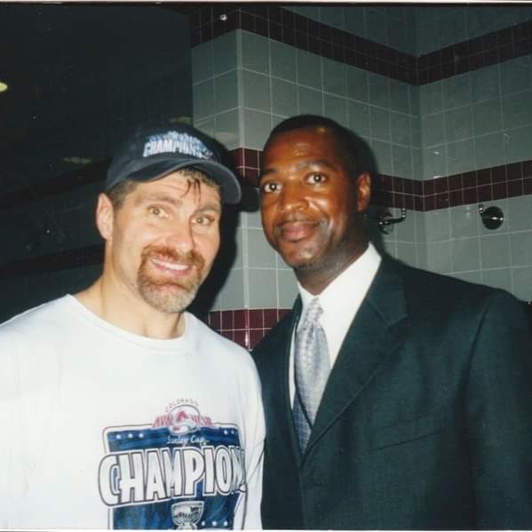 Happy birthday the number 77 Raymond Bourque of the Colorado Avalanche and bringing the trophy home to us 