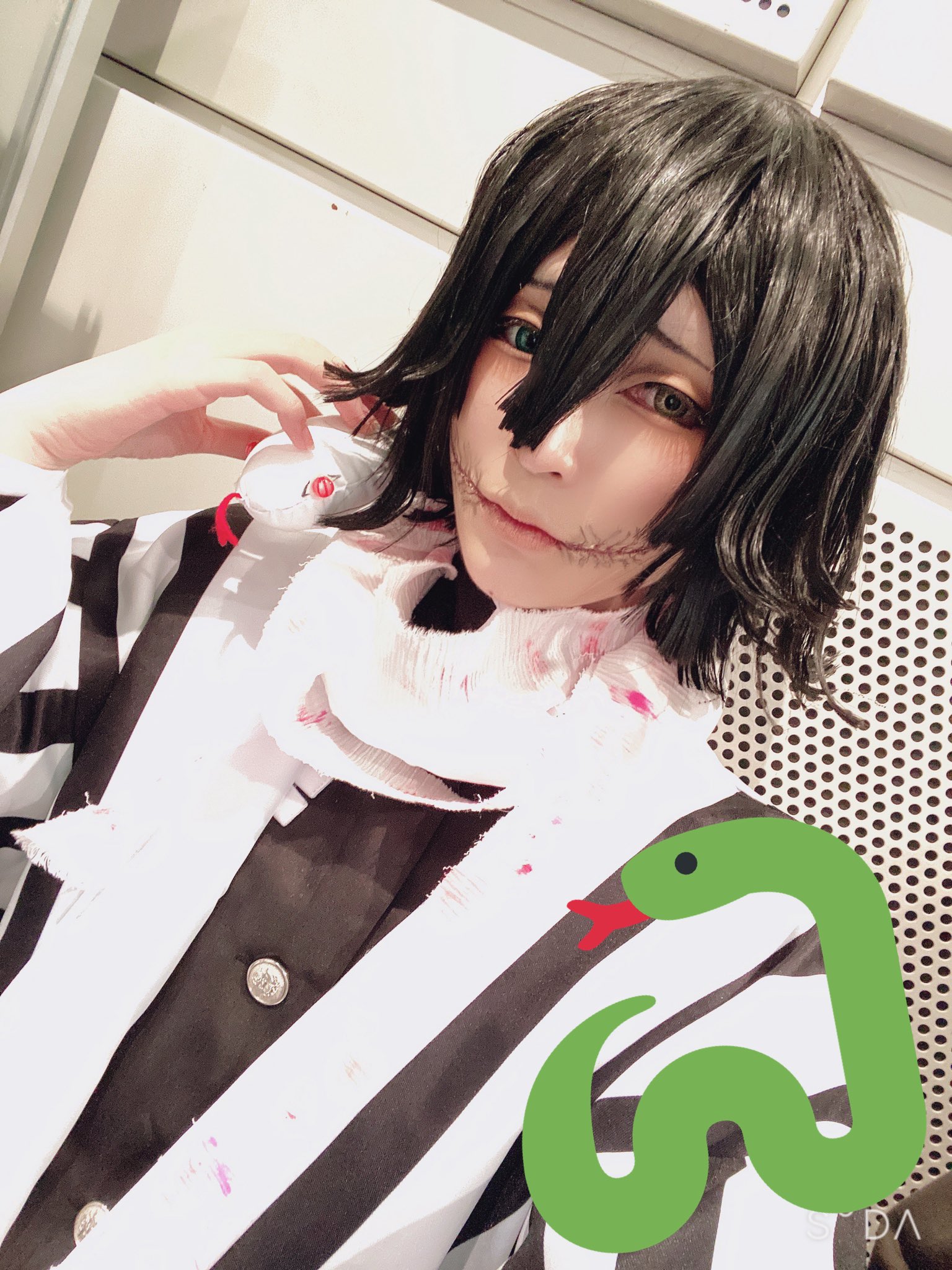 パーフェクト可愛いおかめ納豆 今日は伊黒小芭内でいます マスクは最初外してる予定です