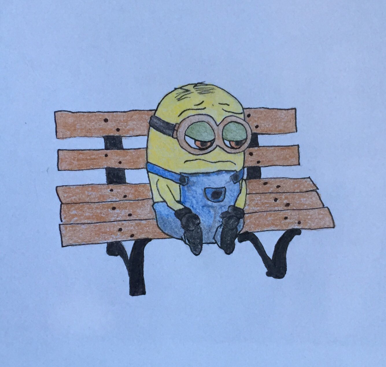 minion crying on a park bench on Twitter: "so sad rn  https://t.co/dm2hYN5y53" / Twitter