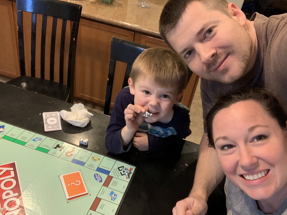 calebalburn's tweet photo. Great time teaching my 4 year old how to play #Monopoly 
Classic @Hasbro https://t.co/IkON2dqztT