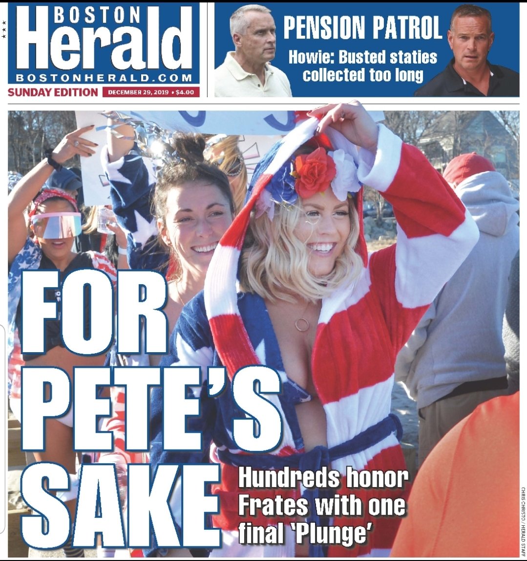bostonherald's tweet photo. Sunday's page 1 #Plunge4Pete #frates https://t.co/DmQQuXtsro
