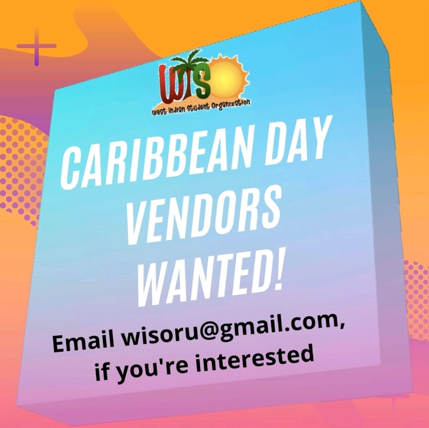 WISO_RU's tweet photo. We are now looking for vendors for Caribbean Day 2020!! Contact us for more information, if you’re interested! #CD2k20 🇦🇬🇦🇮🇧🇧🇧🇸🇧🇿🇨🇺🇩🇲🇩🇴🇬🇩🇬🇾🇭🇹🇯🇲🇰🇾🇱🇨🇲🇸🇵🇦🇸🇭🇹🇨🇹🇹🇻🇮🇻🇨🇻🇬🇧🇲🇸🇷 https://t.co/Ai251zpghb