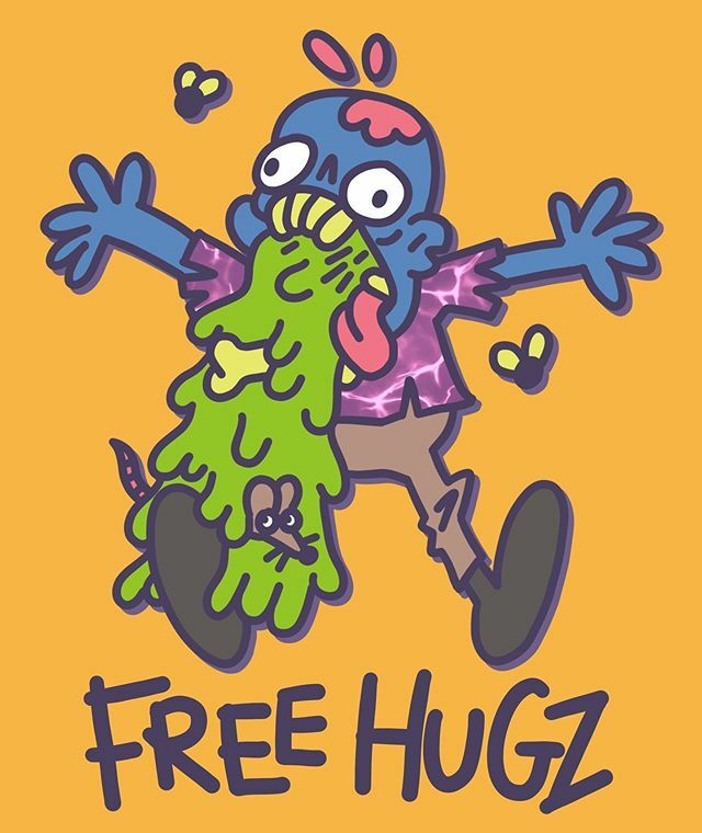 FrEe HuGz! This holiday has me and my #ankylosingspondylitis feeling like a puking zombie 🤮 good luck out there all of you holiday dungeon delvers. #thingsyoumightfindinadungeon #zombie #procreate #digitalart ift.tt/2u0ux9I