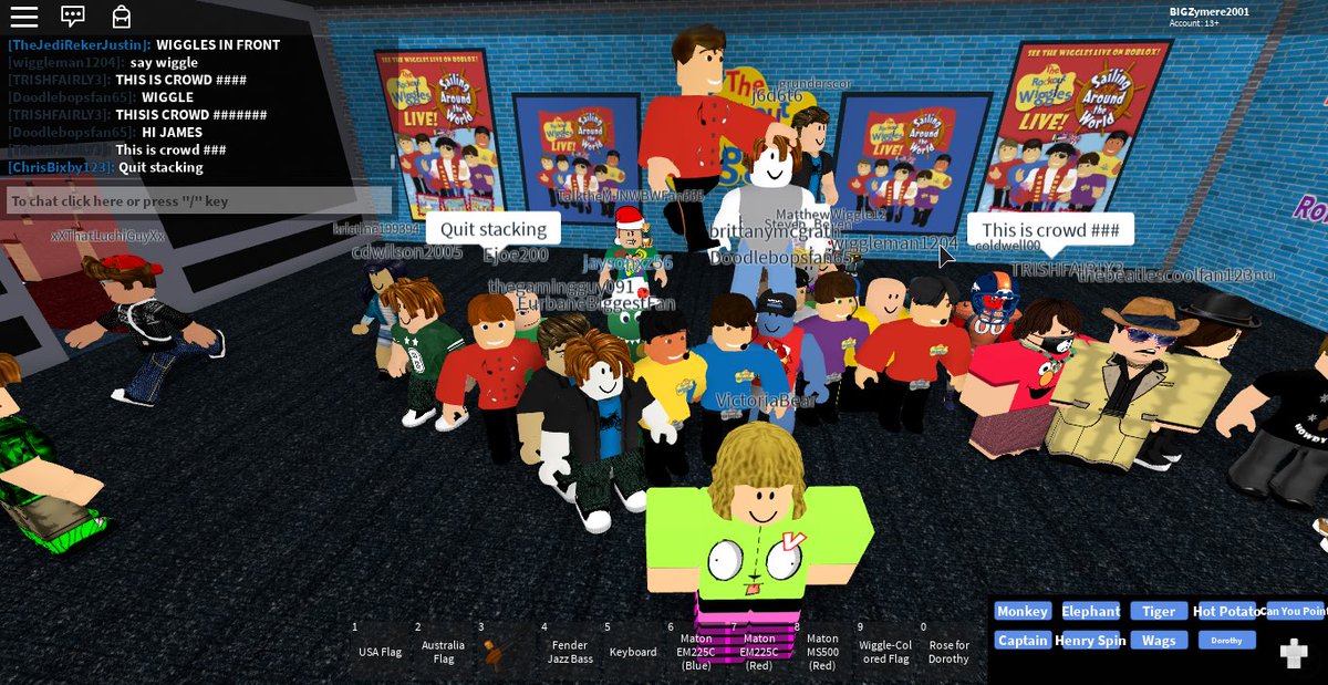 The Rockout Wiggles Trow Roblox Twitter - welcome to my wiggles world roblox