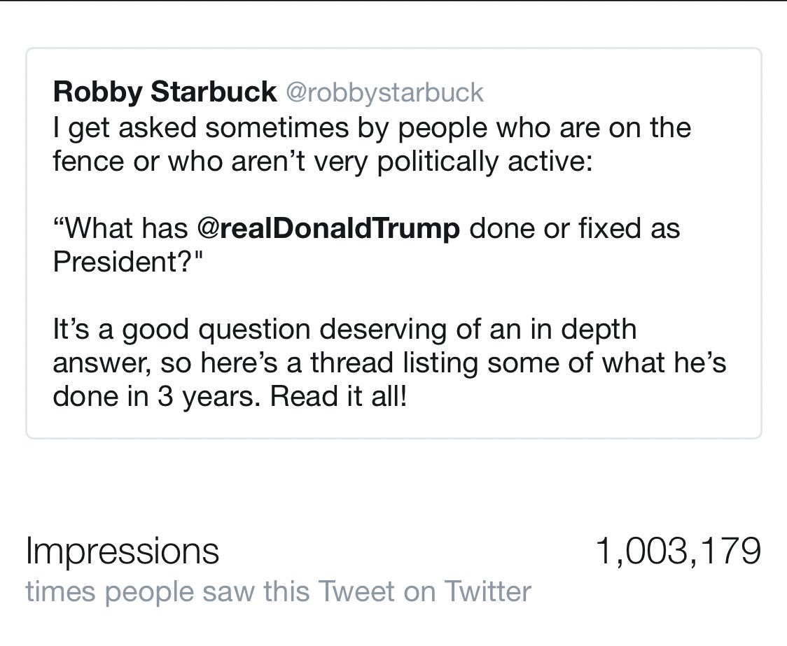 You guys are doing a good job sharing the truth. We’re at over 1,000,000 impressions for this thread. Let’s keep it going and see how many more we can expose to the truth about the last three years!