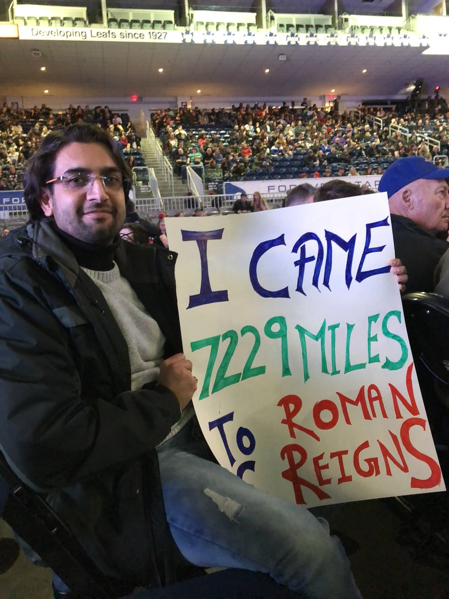 emdeepaksharma's tweet photo. WWE LIVE #holidaytour #wwe #Toronto #WWEToronto #wwemontreal #WWECinncinati  #RomanReigns @WWEUniverse https://t.co/6BhprfxXO2
