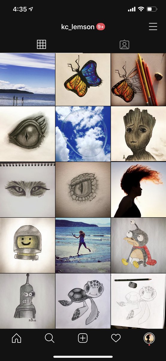 My Instagram is kind of a record of when I was in a ‘drawing phase’ or not. It’s weird in retrospect to have a hobby I *love* but don’t consistently *do*. It’ll be 6mo since the last time I picked up a pen & then I can’t put it down for 2wks. ¯\\_(ツ)_/¯  http://instagram.com/kc_lemson 