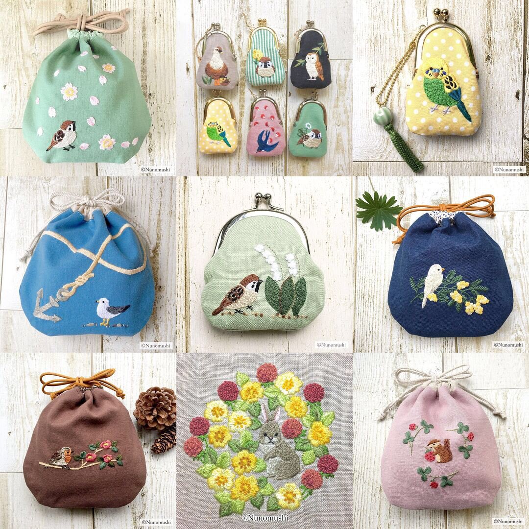 O Xrhsths いきもの刺繍作家 Nunomushi 植物 動物刺繍 Sto Twitter インスタベスト9 インスタは一応やってます程度の更新しかしてないけれど みてくださっている皆さまに感謝の年末 刺繍 生き物 生き物刺繍 鳥刺繍