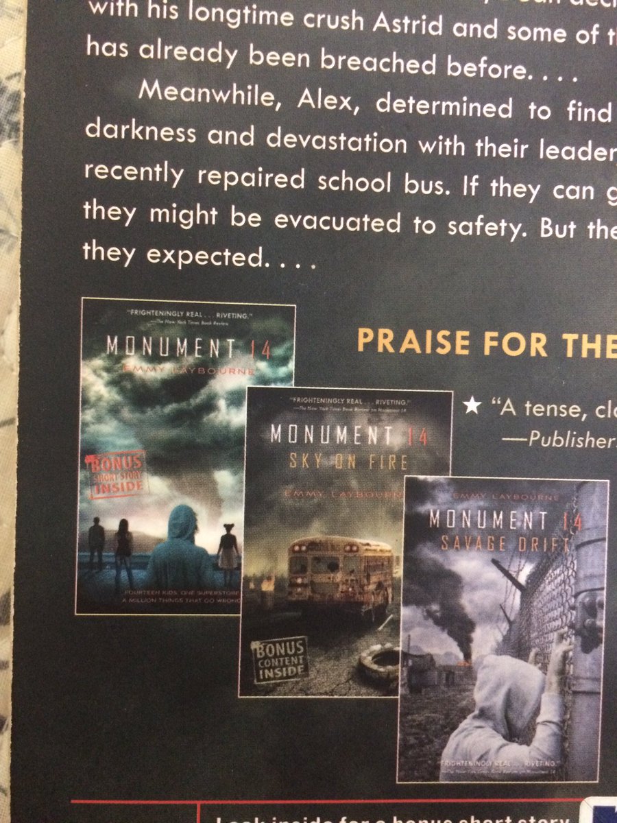 MShuqry's tweet photo. Just wanna ask, anyone have the 3rd book for this series, Savage Drift #emmylaybourne #monument14 https://t.co/rU1gYM3Ewo