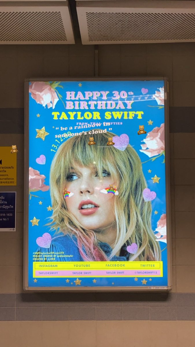 cruelsummerrain's tweet image. มาหาครั้งสุดท้ายก่อนป้ายปลิว🥺 #HBDTaylorSwiftProjectTH