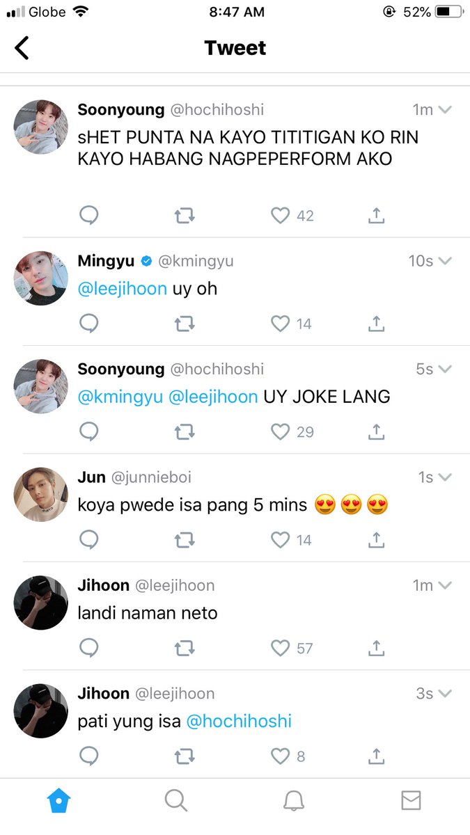 Start Tignan muna natin replies sa tweet ni gyu, mukhang may lq 