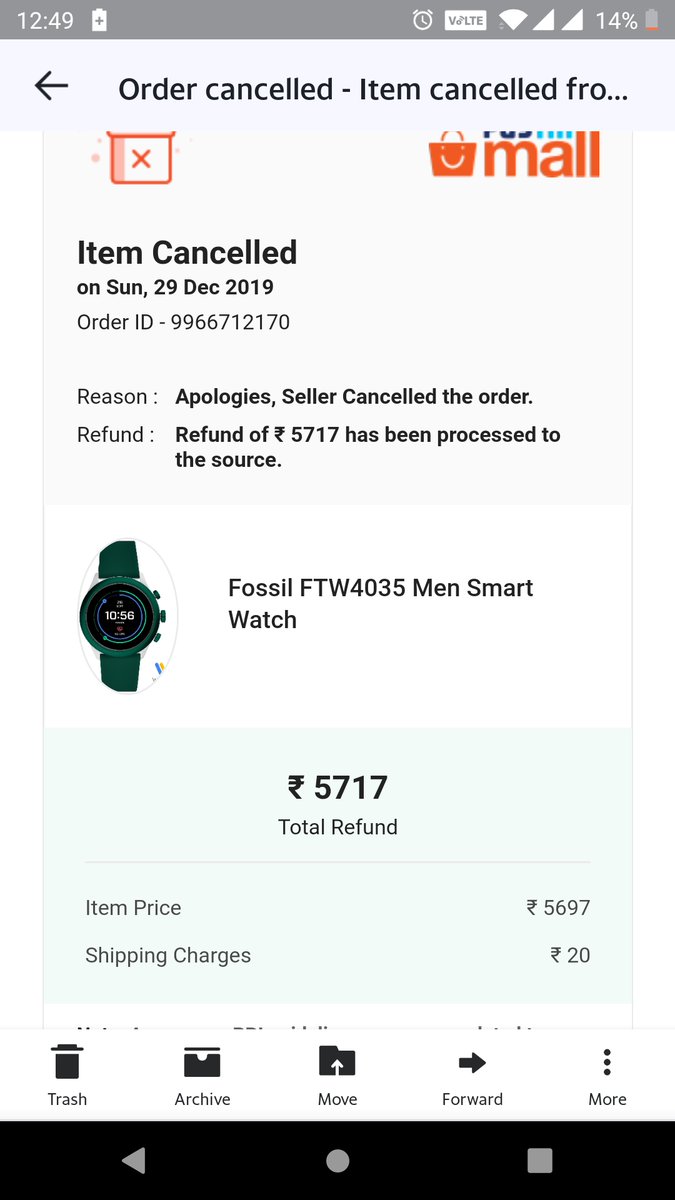 jainil27's tweet photo. If you realise that you have listed the product in way low price then delay the shipping and cancel the order, watch is still selling on store #FraudTM MatKaro @Paytm @Paytmcare @vijayshekhar https://t.co/raKpbZEO9h