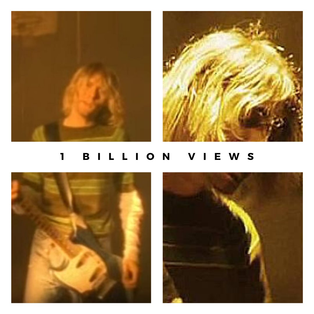 ytcreators_'s tweet photo. The rock band Nirvana and front man Kurt Cobain popular song "Smells Like Teen Spirit" has crossed a milestone on YouTube reaching 1 billion views as of today.

#nirvana #kurtcobain #smellsliketeenspirit #youtube #YouTuber https://t.co/v4Hg6Hd6oG